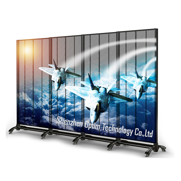 P1.9-P10.4 LED Trasparent Screen Advertising Display